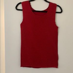 Red stretchy silk top